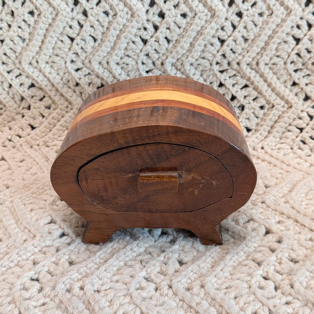Whitey's Woodworking Handcrafted Bandsaw Box Multi-Wood Trinket Drawer Chest